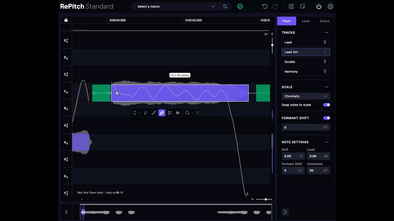RePitch 2 - ボーカルピッチ補正＆ボーカルチューニングプラグイン